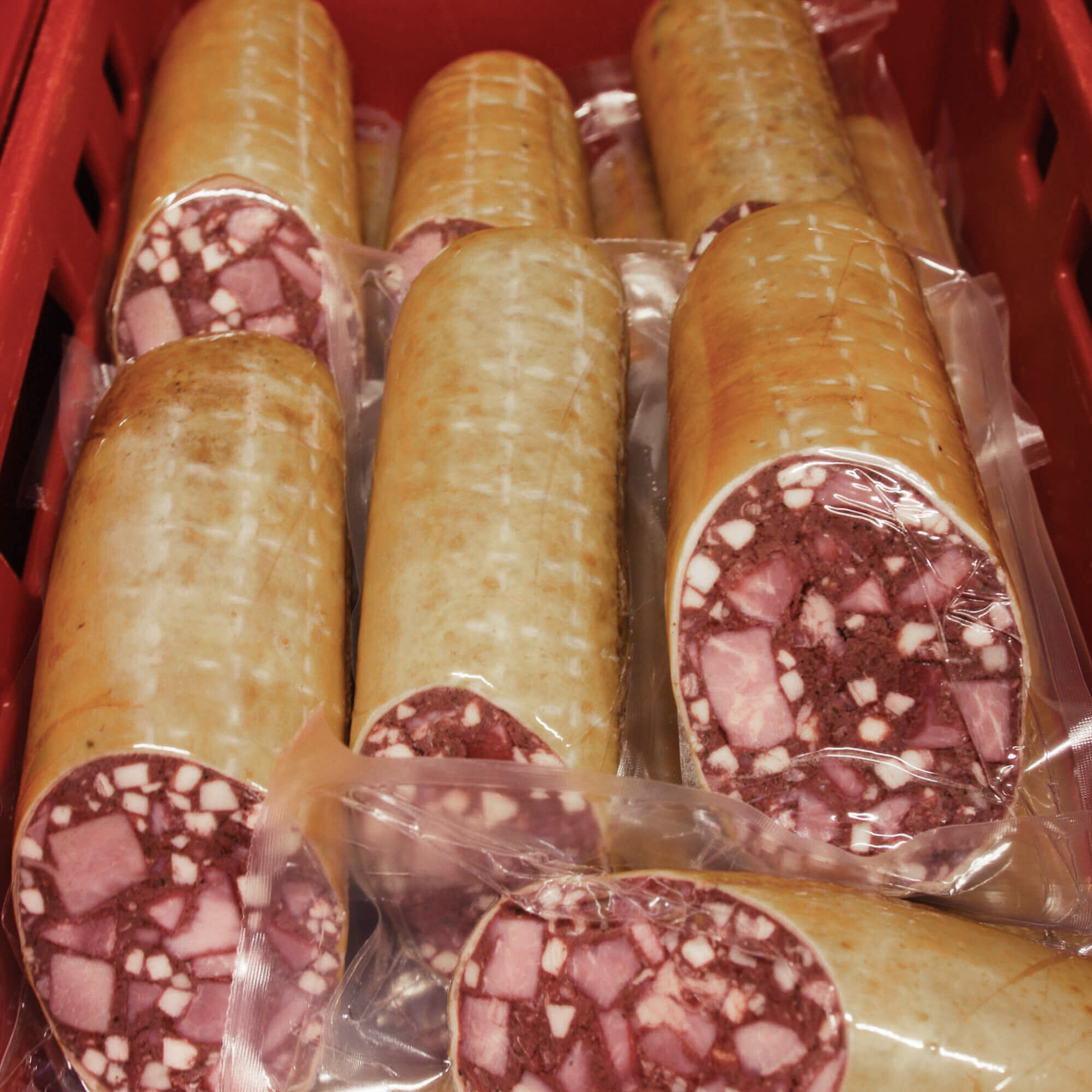 Fleisch in Schrumpfverpackung