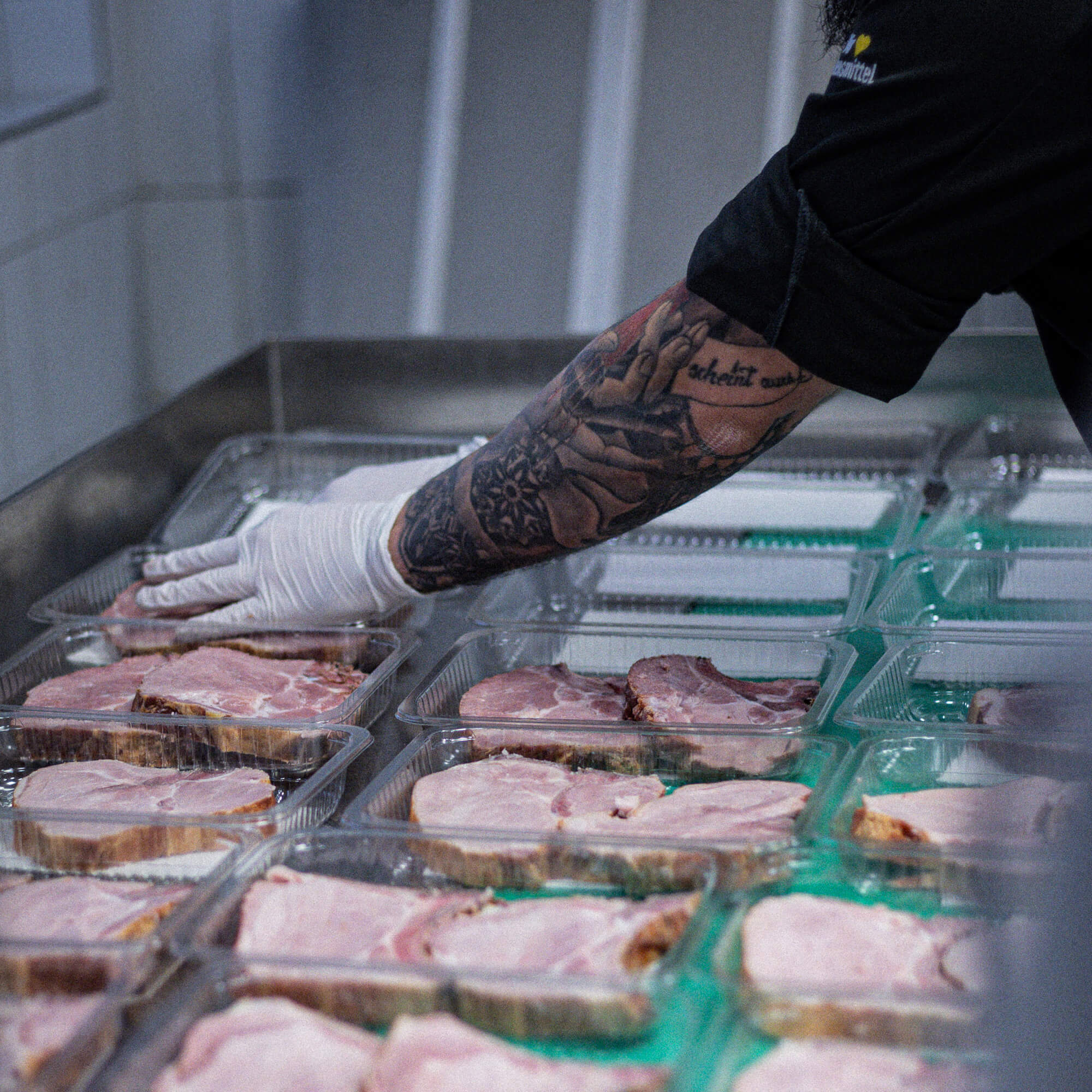 Fleisch in Verpackung