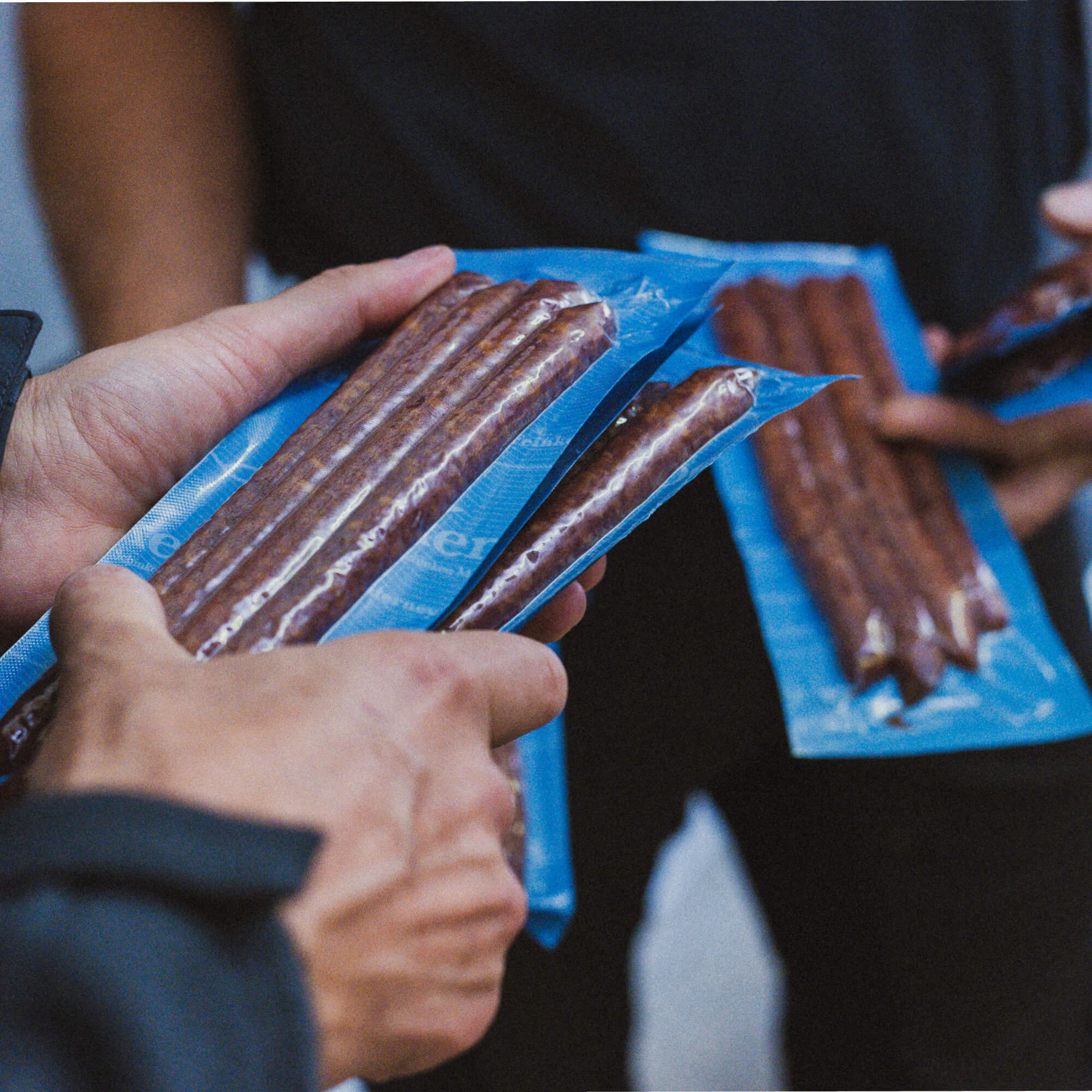 Wurst in Individuelle Siegelfolie